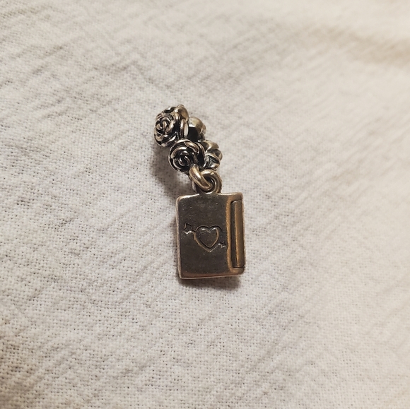 Pandora retired Love Note Dangle Happy Valentine's Day Charm #791246 - Picture 3 of 3